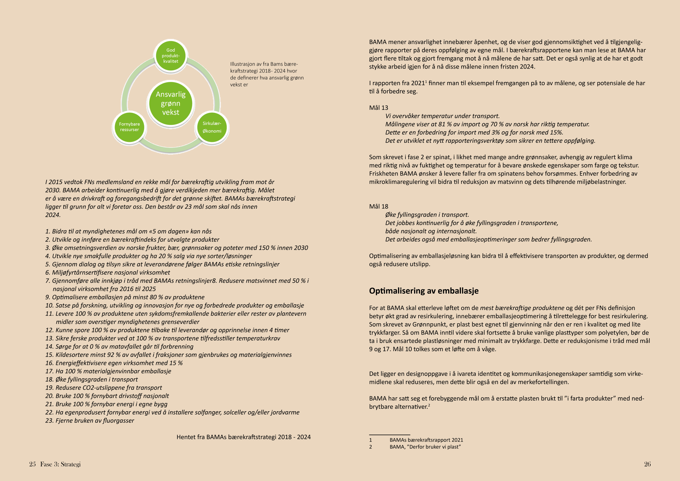 spinatrapport oppslag